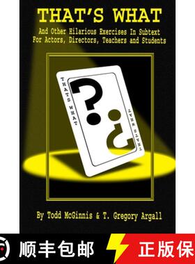 【3-4周达】That's What And Other Exercises in Subtext [9781105493607]