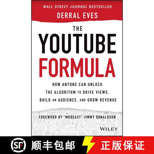 【3-4周达】精装 The Youtube Formula: How Anyone Can Unlock The Algorithm To Drive Views, Build An Aud... [9781119716020]