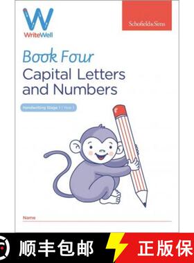 【3-4周达】WriteWell 4: Capital Letters and Numbers, Year 1, Ages 5-6 [9780721716367]