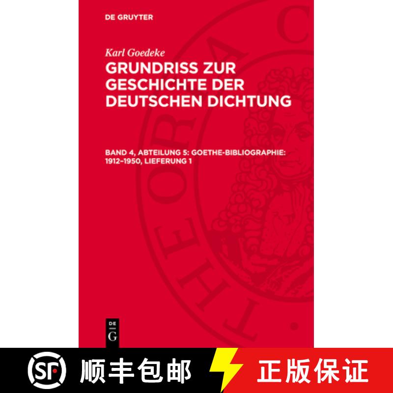 预订 Goethe-Bibliographie: 1912-1950, Lieferung 1 [9783112702246]