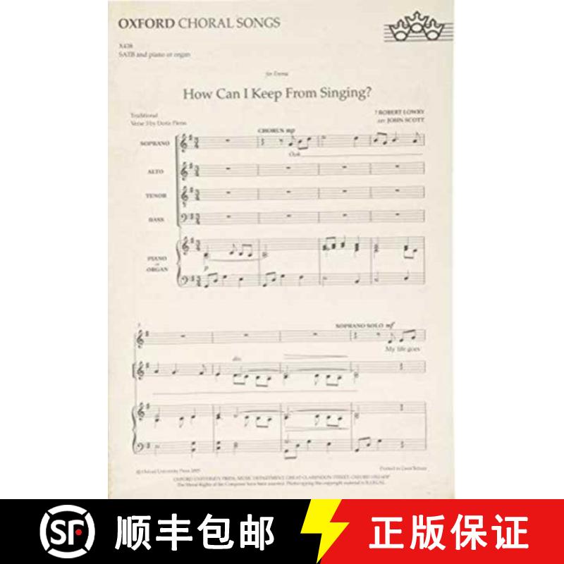 【3-4周达】How can I keep from singing?: SATB vocal score [9780193432499]