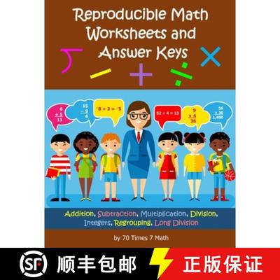 【3-4周达】Reproducible Math Worksheets and Answer Keys: Addition, Subtraction, Multiplication, Divis... [9781954796089]