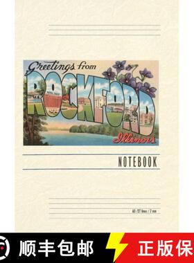 【3-4周达】Vintage Lined Notebook Greetings from Rockford, Illinois [9798385415953]