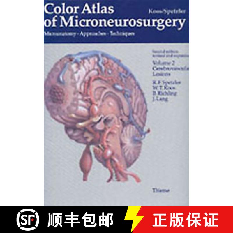 【3-4周达】Color Atlas of Microneurosurgery: Volume 2 - Cerebrovascular Lesions: Microanatomy - Appro... [9783131111029]