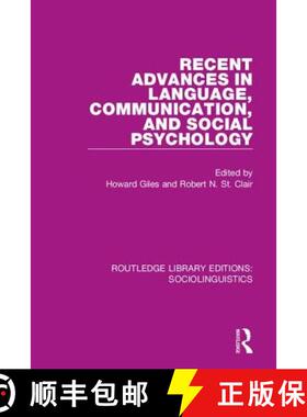 【3-4周达】Recent Advances in Language, Communication, and Social Psychology [9781138350021]