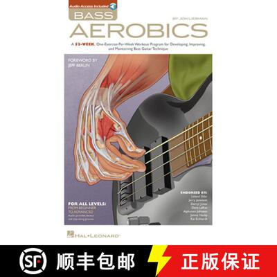 【3-4周达】Bass Aerobics Bass Guitar Exercise Book with Online Audio 52-Week Practice Program for Beg... [9781423495635]