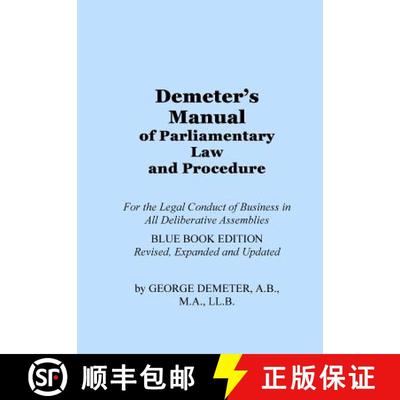 【3-4周达】Demeter's Manual of Parliamentary Law and Procedure: Blue Book Edition [9780942736052]