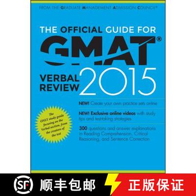 预订 The Official Guide For Gmat? Verbal Review 2015 With Online Question Bank And Exclusive Video [9781118914182]