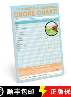 【3-4周达】Chore Chart Big & Sticky Notepad - Sticky Chore Tracker Pad (40 Sheets, 9.75 X 7-Inches) [9781683494201]