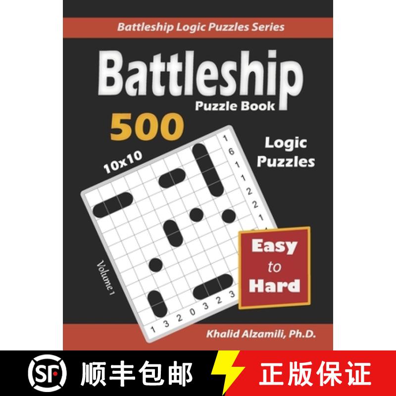 【3-4周达】Battleship Puzzle Book: 500 Easy to Hard Puzzles (10x10) [9789922636146]