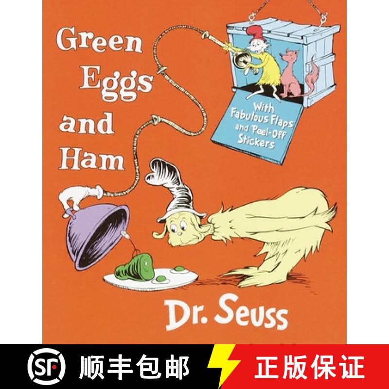 预订 Green Eggs and Ham: With Fabulous Flaps and Peel-Off Stickers[With Stickers][9780375810886]