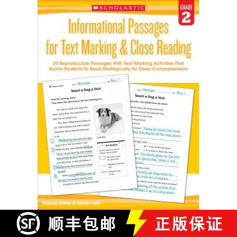 【4周达】Informational Passages for Text Marking & Close Reading: Grade 2: 20 Reproducible Passages W... [9780545793780]