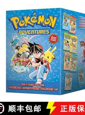 预订 Pokemon Adventures Red & Blue Box Set (Set Includes Vols. 1-7): Set includes Vol. 1-7 [9781421550060]