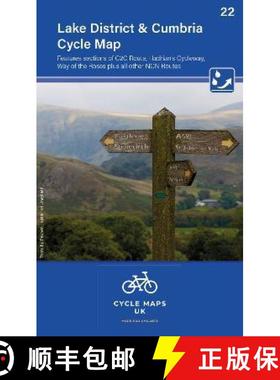 【3-4周达】Lake District & Cumbria Cycle Map 22: Features sections of the C2C route, Hadrians Cyclewa... [9781904207719]