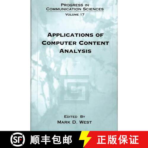 【3-4周达】Applications of Computer Content Analysis [9781567505054]