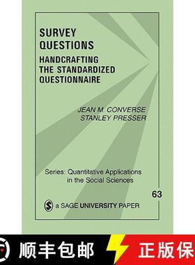 【3-4周达】Survey Questions: Handcrafting the Standardized Questionnaire [9780803927438]