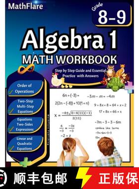 【3-4周达】Algebra 1 Workbook 8th and 9th Grade: Grade 8-9 Algebra 1 Workbook, Standard Linear Equati... [9798869375162]