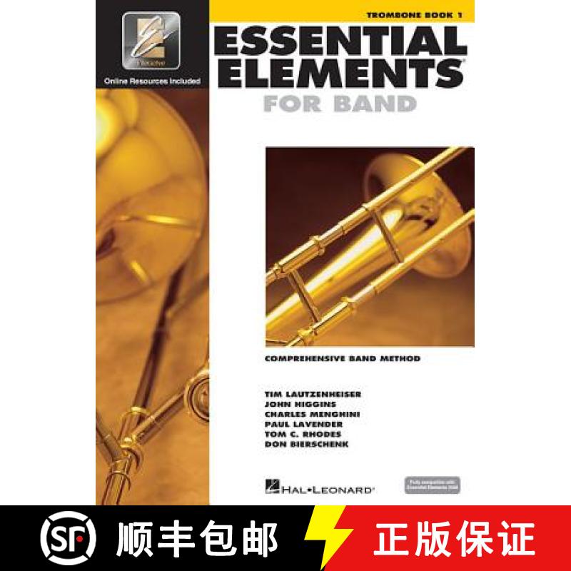 预订 Essential Elements for Band - Trombone Book 1 with Eei (Book/Online Audio) [9780634003226]