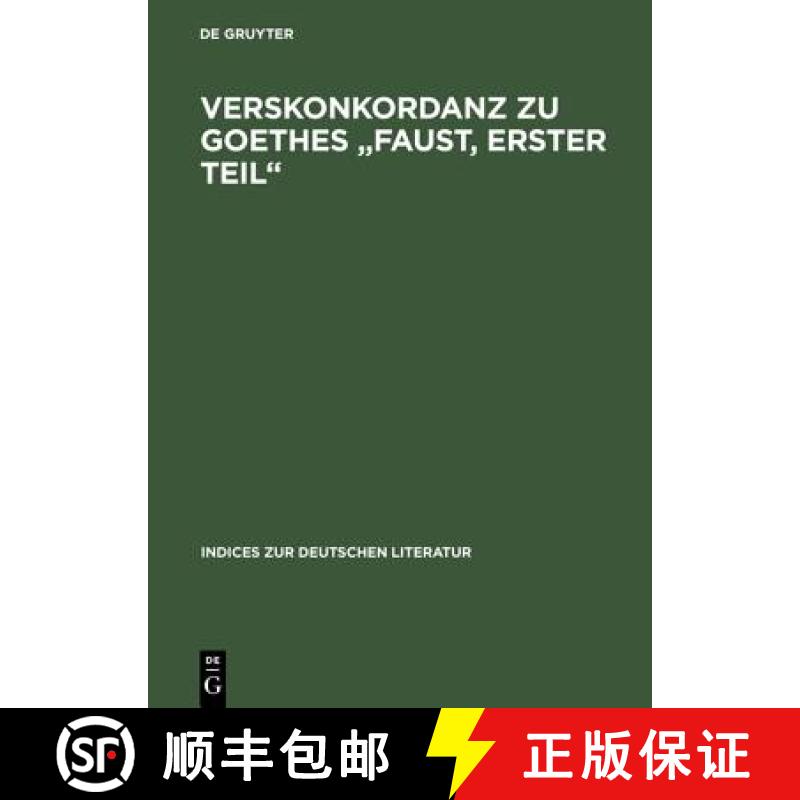 【2-3周达】Verskonkordanz Zu Goethes faust, Erster Teil [9783484380189]