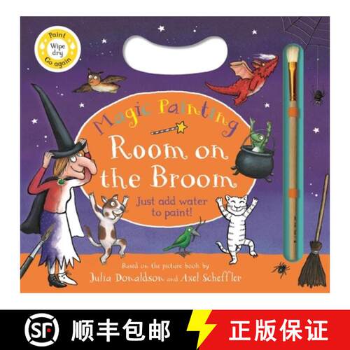 【3-4周达】Room on the Broom Magic Painting : Just add water to paint! [9781035078301]