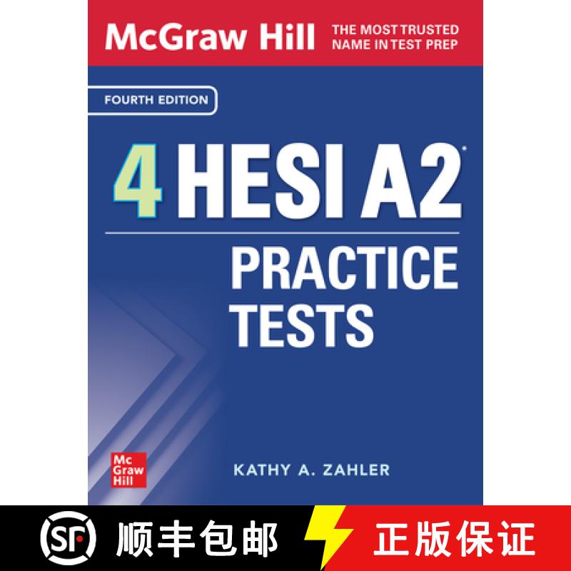 【3-4周达】McGraw-Hill 4 Hesi A2 Practice Tests, Fourth Edition [9781265535391]