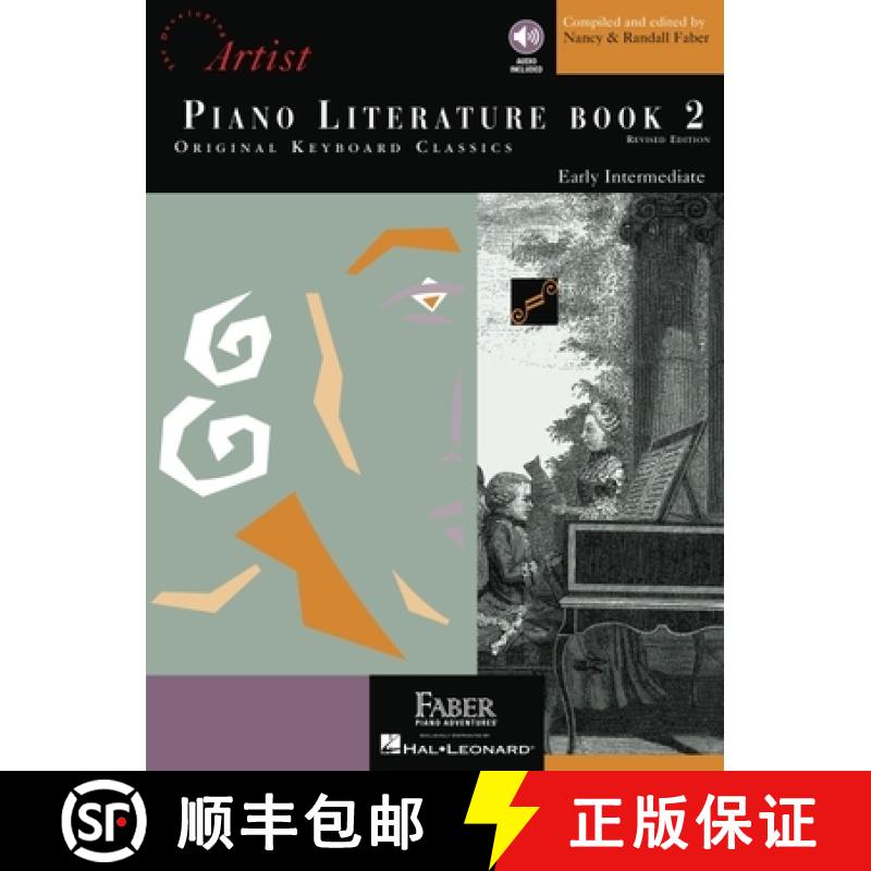 【3-4周达】Piano Literature Book 2 - Developing Artist Original Keyboard Classics Book/Online Audio [9781616770341]