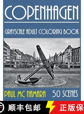 【3-4周达】Copenhagen Grayscale: Adult Coloring Book [9789527278178]
