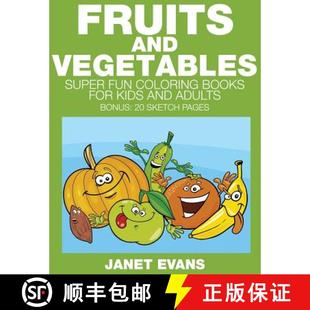 Coloring Bonus Books for and Super 9781633833456 Sketch Pages Fruits Vegetables Fun Adults Kids 4周达