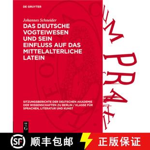 Latein Vogteiwesen Einfluss Auf Sein Deutsche Und 9783112738726 预订 Mittelalterliche Das