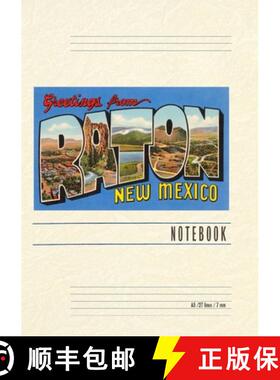 【3-4周达】Vintage Lined Notebook Greetings from Raton, New Mexico [9798385436422]