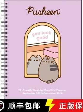 预订 Pusheen 16-Month 2025-2026 Weekly/Monthly Planner Calendar: You Look Great [9781524899233]