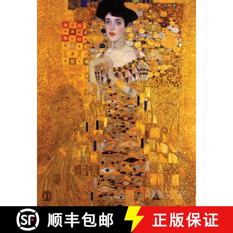 【2-3周达】Gustav Klimt Monthly Planner 2025: Portrait of Adele Bloch-Bauer I | Gold Art Nouveau Year... [9781965994399]