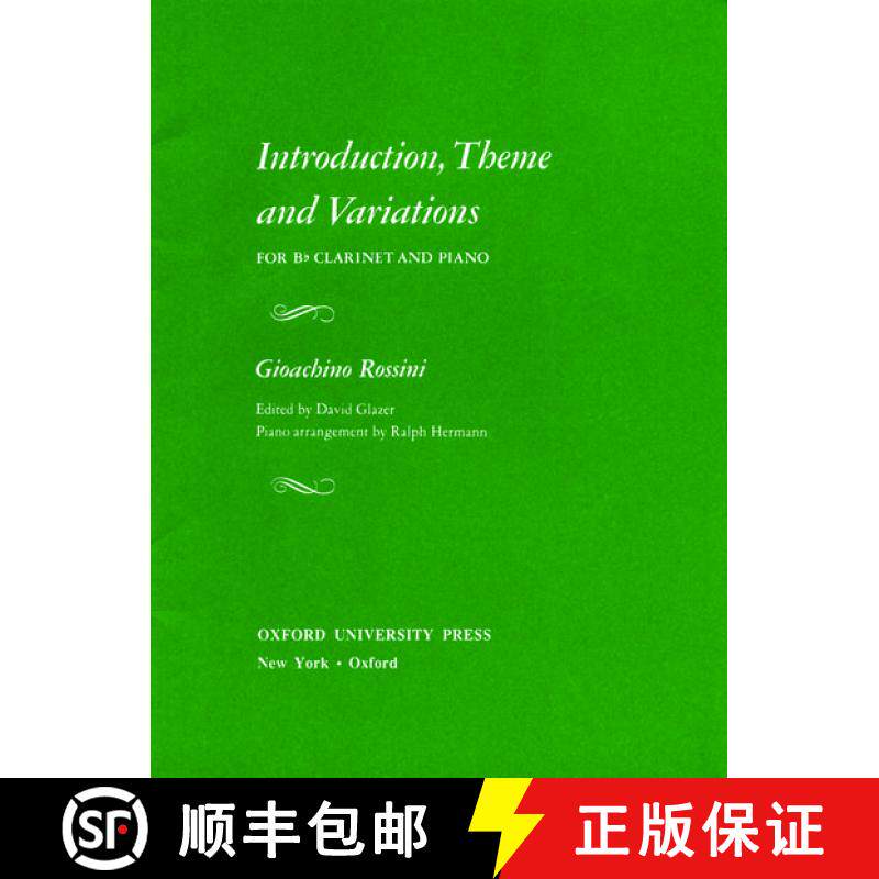 【3-4周达】Introduction, Theme, and Variations: Reduction for Clarinet and Piano (Reduction for clari... [9780193852631]