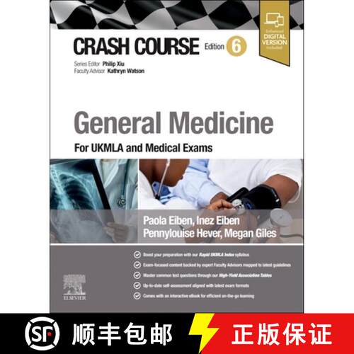 【3-4周达】Crash Course General Medicine: For UKMLA and Medical Exams [9780443115387]