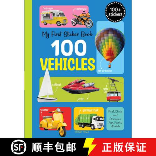 【3-4周达】My First Sticker Book 100 Vehicles [9789362148933]