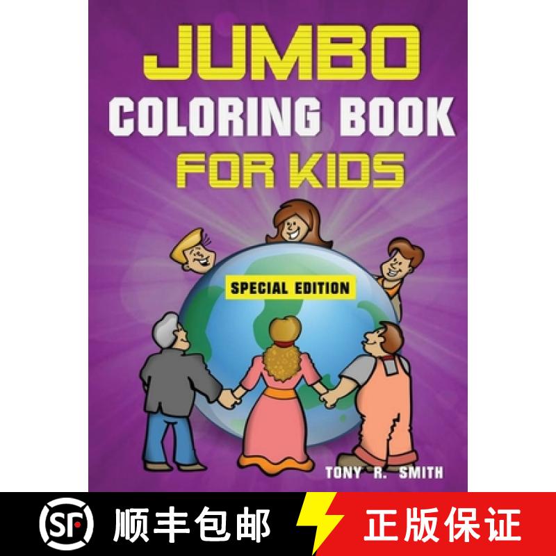 【3-4周达】Jumbo Coloring Book for Kids: 300 Pages of Activities: ages 4-8 300 Pages, Special Edition... [9781952524325]