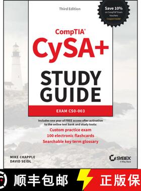 【3-4周达】Comptia Cysa+ Study Guide: Exam Cs0-003 [9781394182909]