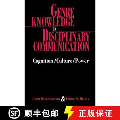 【3-4周达】Genre Knowledge in Disciplinary Communication : Cognition/culture/power [9780805816129]