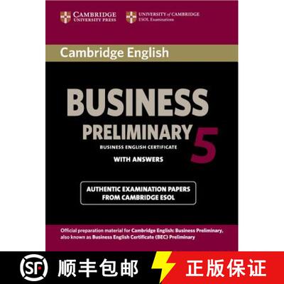 【3-4周达】Cambridge English Business 5 Preliminary Student's Book with Answers: - Cambridge English ... [9781107631953]