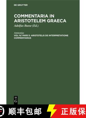 预订 Aristotelis de interpretatione commentarius [9783112361016]