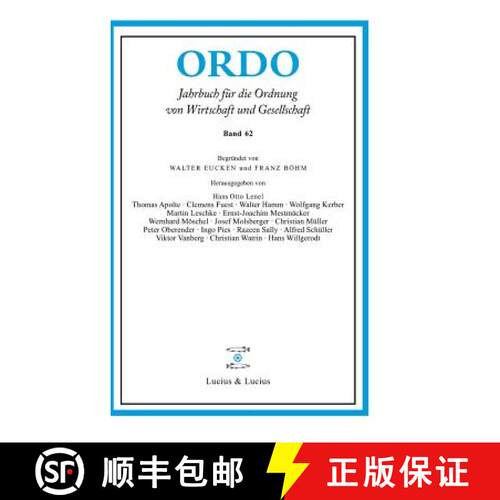 【3-4周达】精装 ORDO 62 – Jahrbuch für die Ordnung von Wirtschaft und Gesellschaft [9783828205543]