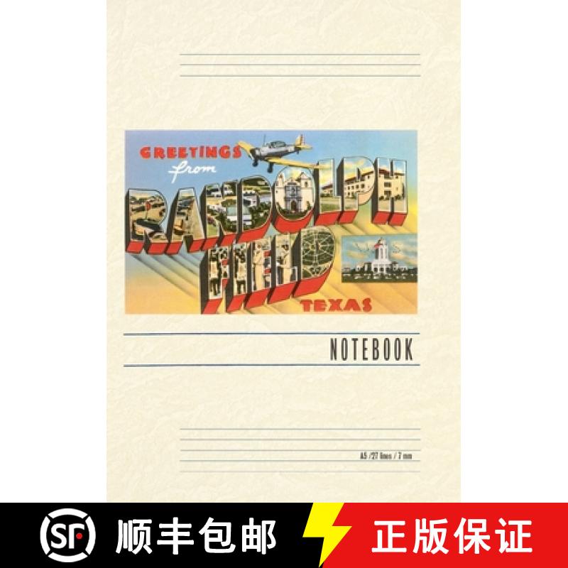 预订 Vintage Lined Notebook Greetings from Randolph Field, Texas [9798385450572]