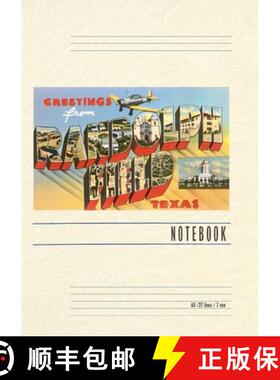 预订 Vintage Lined Notebook Greetings from Randolph Field, Texas [9798385450572]