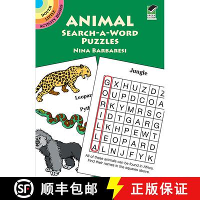 【3-4周达】Animal Search-a-Word Puzzles [9780486427676]
