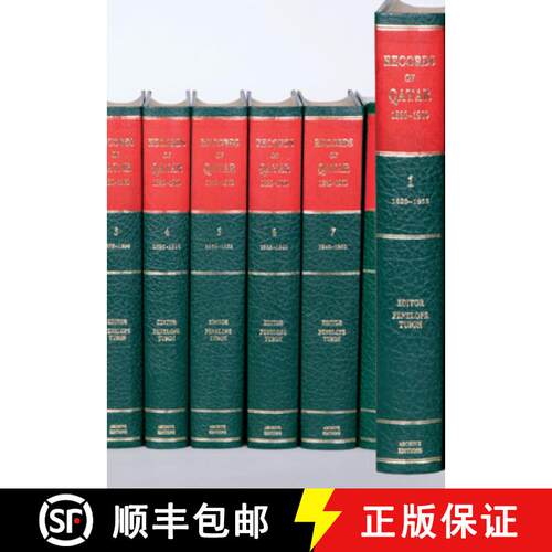 预订 精装 Records of Qatar 1820-1960 8 Volume Hardback Set Including Boxed Genealogical Tables and Ma... [9781852073008]