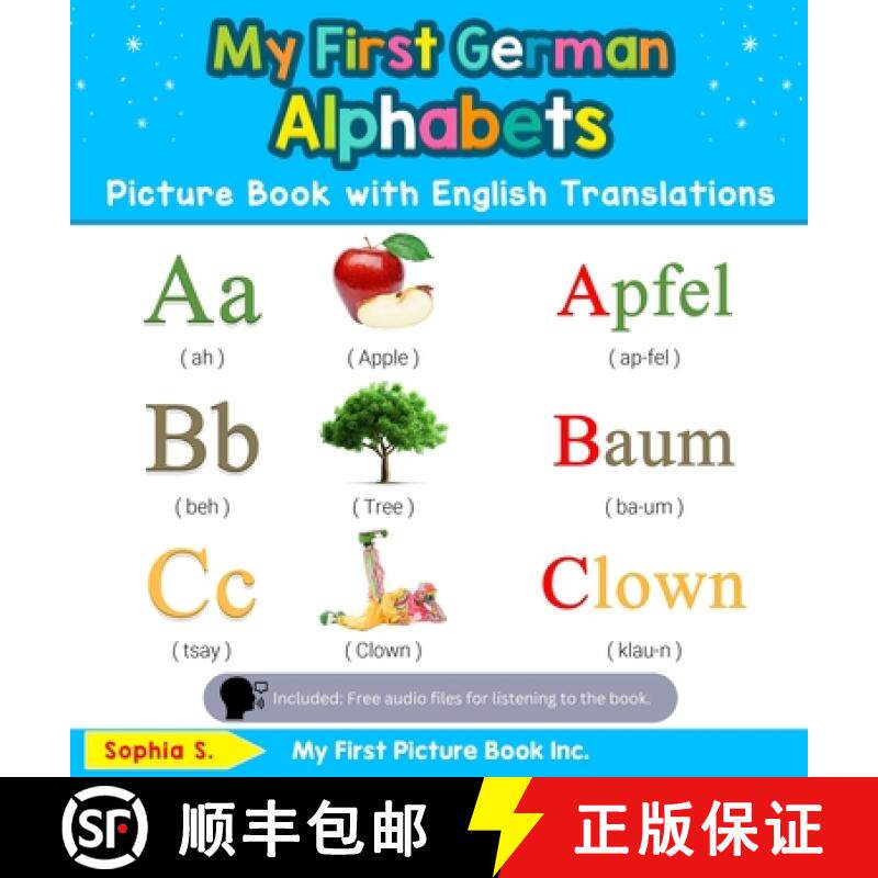 【3-4周达】My First German Alphabets Picture Book with English Translations: Bilingual Early Learning... [9780369601445]