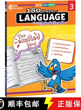 现货 180 Days of Language for Third Grade : Practice, Assess, Diagnose [9781425811686]