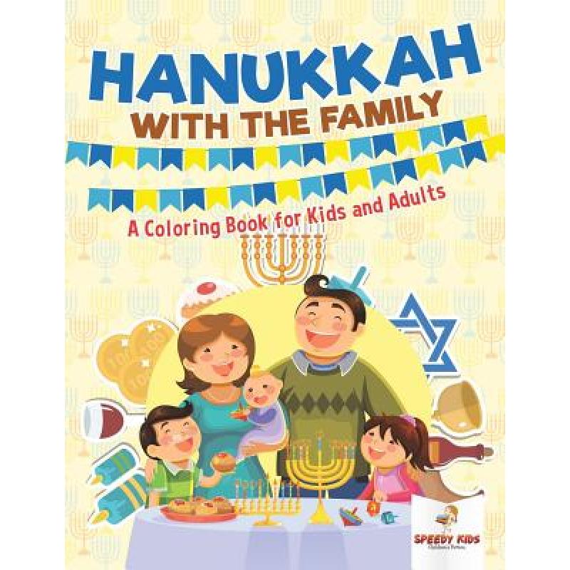 预订 hanukkah with the family: a coloring. [9781541937208]