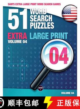 【3-4周达】Sam's Extra Large-Print Word Search Games: 51 Word Search Puzzles, Volume 4: Brain-stimula... [9783864690327]