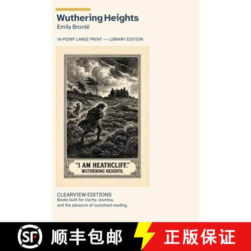 【3-4周达】精装 Wuthering Heights: A Clearview Large Print Edition [9781608888184]